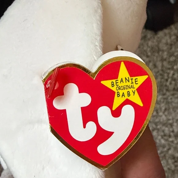 Ty Plush Bird - White and Pink
